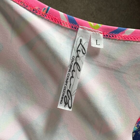 Lulu-B Womens Athletic Dress Long Sleeve Colorful Pink UPF 50+ Large NWT - Picture 6 of 7